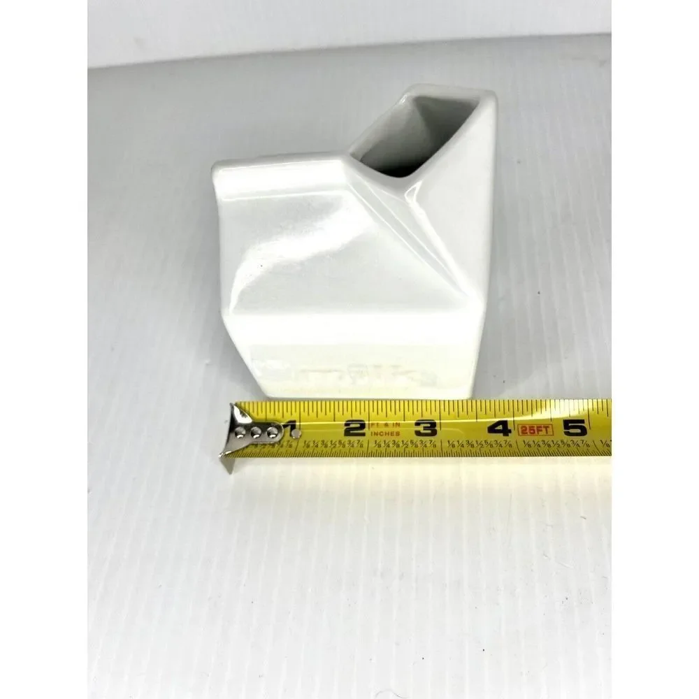 Milk Carton Vitrified Porcelain Creamer Container
